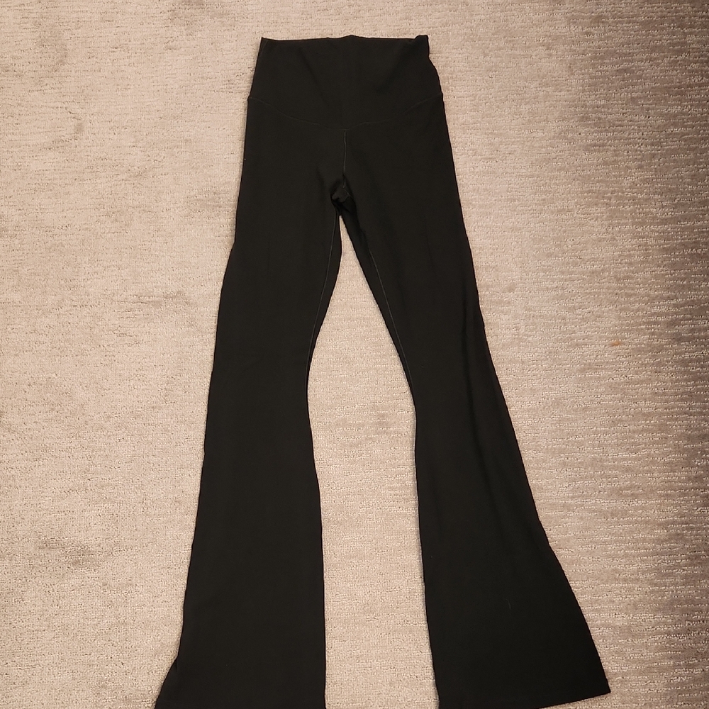 High-Waisted Black Flare Leggings